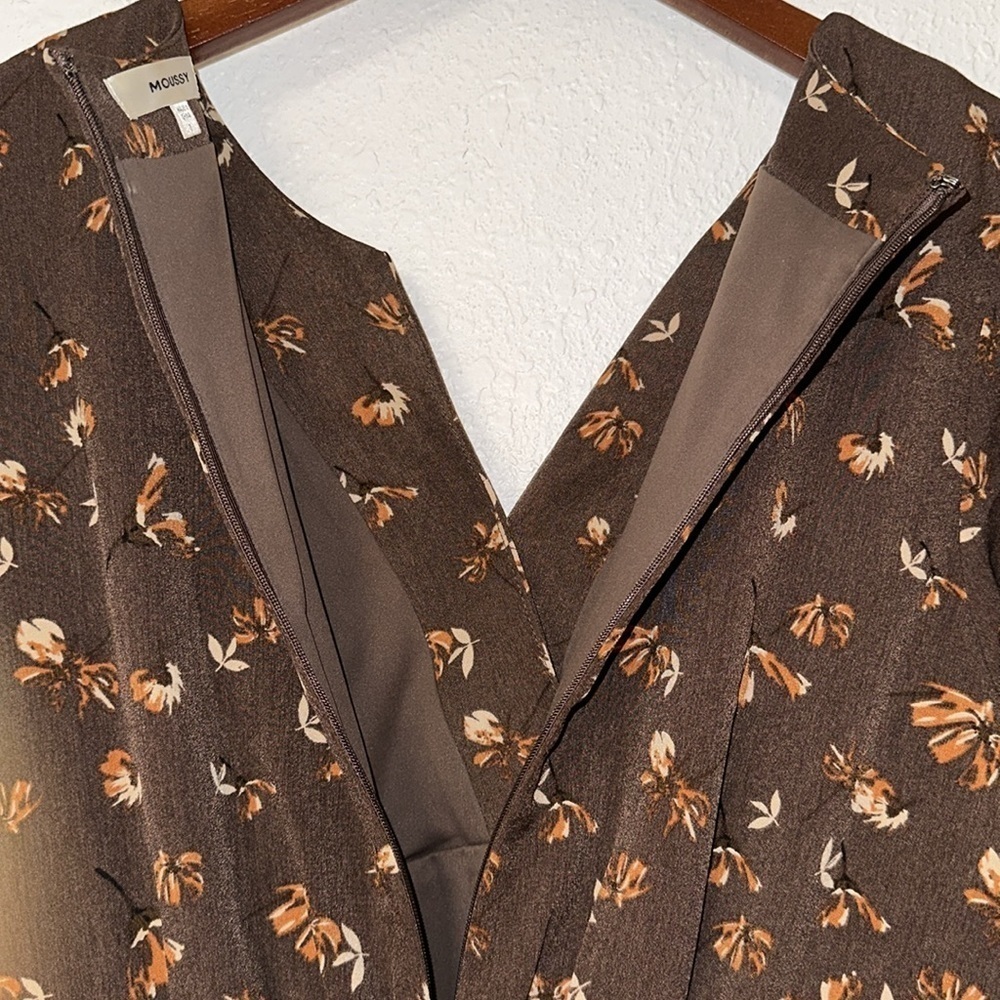 Moussy Brown Floral Midi Dress - Picture 14 of 16